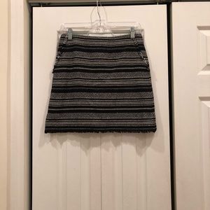 Loft skirt, black and white striped
